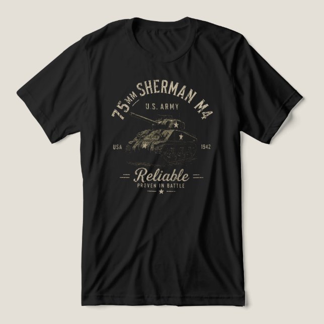 Sherman M4  Tri-Blend Shirt (Design Vorderseite)