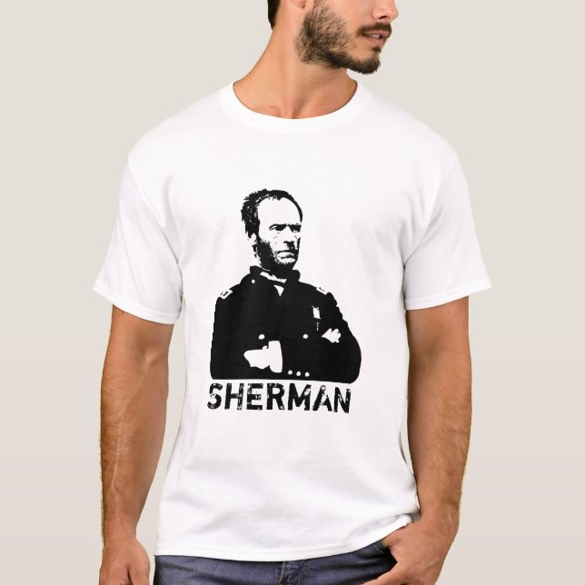 Sherman -- Schwarzweiss T-Shirt (Vorderseite)