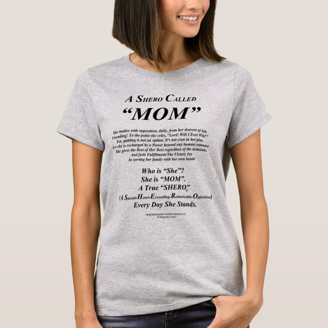 "Shero Mama-" grauer T - Shirt (Vorderseite)