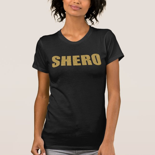 SHERO SCHWARZES T-Shirt (Vorderseite)