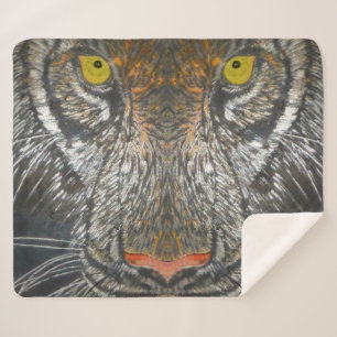 Sherpa Blanket - Augen des Tigers Sherpadecke