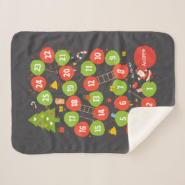 Sherpa Blanket Custom Gift Board Game Grau Sherpadecke