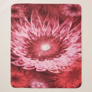 Sherpa Blanket Fantasy Blume Red Sherpadecke