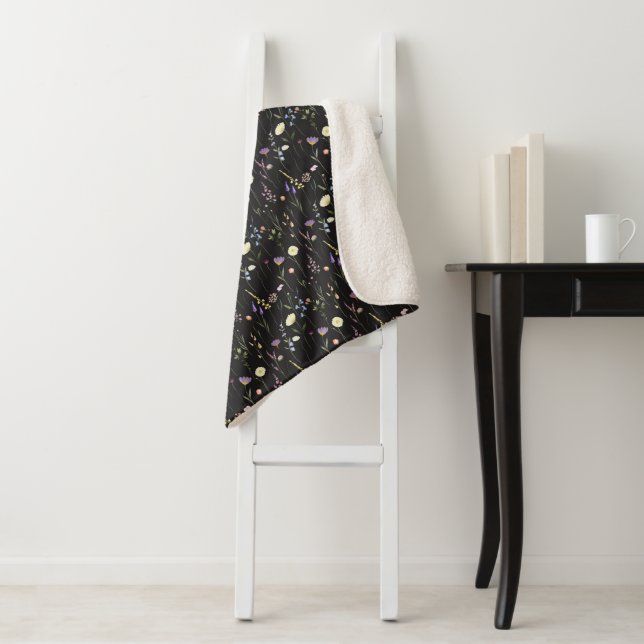 Sherpa Blanket - Floral Pattern Sherpadecke (Beispiel)