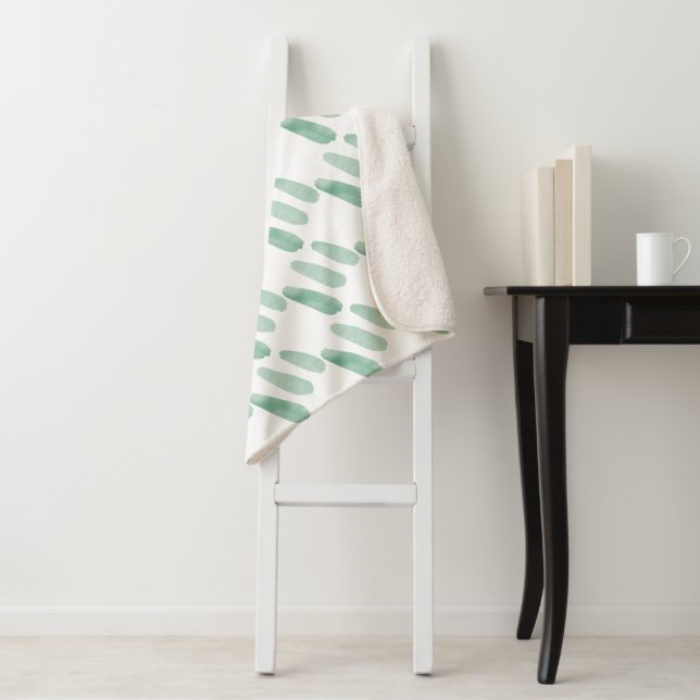 Sherpa Blanket - Green Pattern Sherpadecke (Beispiel)