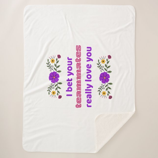 Sherpa Blanket Hockey Rink Blanket Teammates  Sherpadecke (Vorderseite)