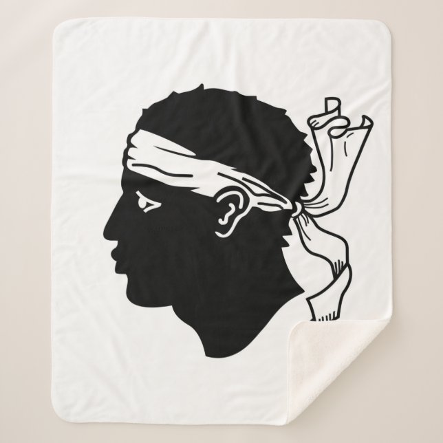 Sherpa Blanket mit der Flagge von Korsika Sherpadecke (Vorderseite)