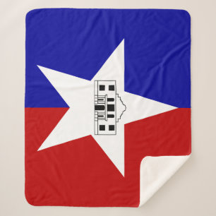 Sherpa Blanket mit der Flagge von San Antonio Sherpadecke