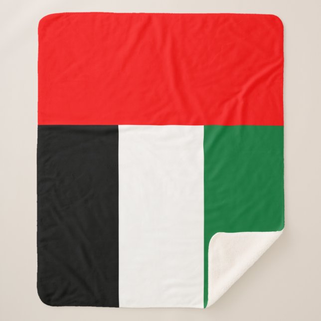 Sherpa Blanket mit Flagge der VAE Sherpadecke (Vorderseite)