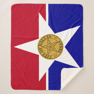 Sherpa Blanket mit Flagge von Dallas Sherpadecke