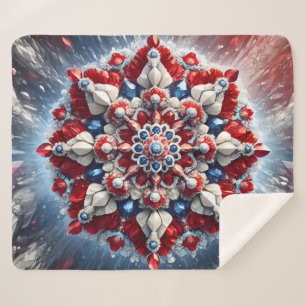 Sherpa Blanket mit norwegischem Farbdesign Sherpadecke