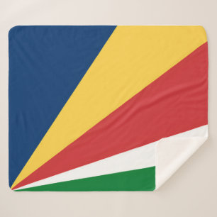 Sherpa Blanket mit Seychelles Colors Design Sherpadecke