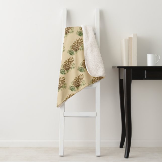 Sherpa Blanket-Pine Cones Sherpadecke (Beispiel)