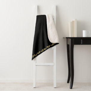Sherpa Blanket-Schwarz-Monogramme Sherpadecke