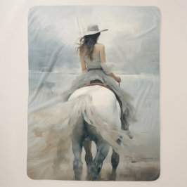 Sherpa Blanket Western & Coastal Elegance Cowgirl Sherpadecke