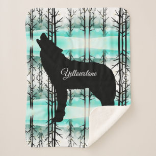 Sherpa Decke-Yellowstone Wolf Sherpadecke