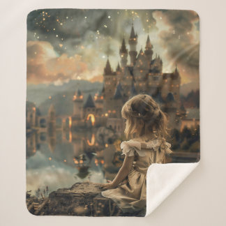 Sherpa Deken met Princess Elly Print - Warm en Bet Sherpadecke