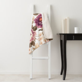 Sherpa Fleece Blanket - Summer Blossom Design Sherpadecke