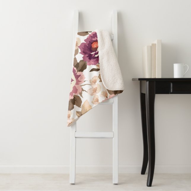 Sherpa Fleece Blanket - Summer Blossom Design Sherpadecke (Beispiel)