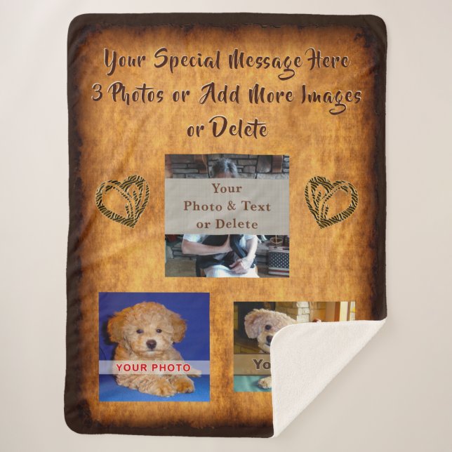 Sherpa Fleece-Foto-Decke, völlig kundengerecht Sherpadecke (Vorderseite)