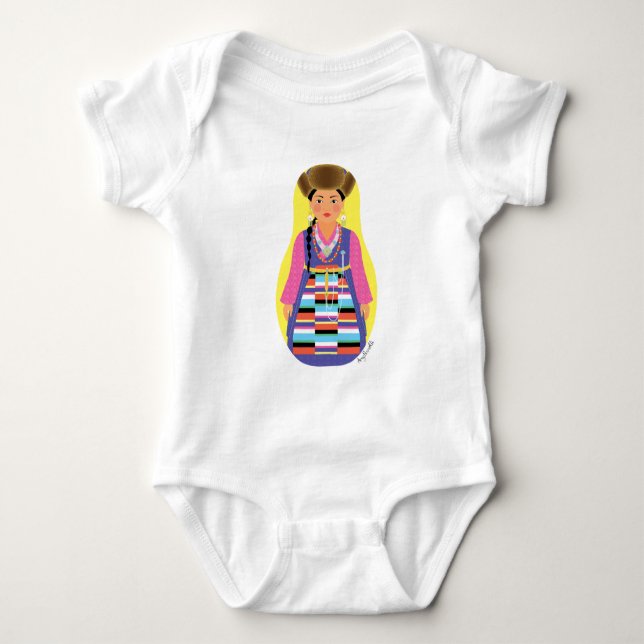 Sherpa Matryoshka Baby Strampler (Vorderseite)