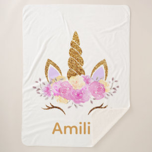 Sherpa Unicorn Blanket Sherpadecke