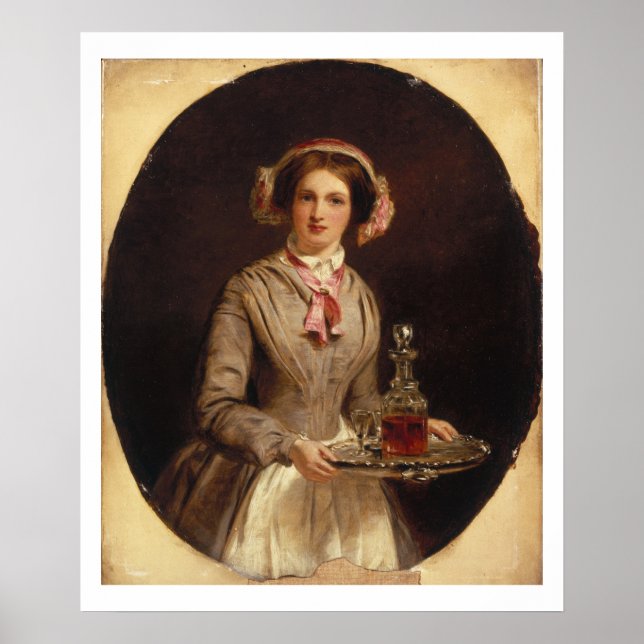 'Sherry Sir?', 1853 (Öl auf Leinwand) Poster (Vorne)