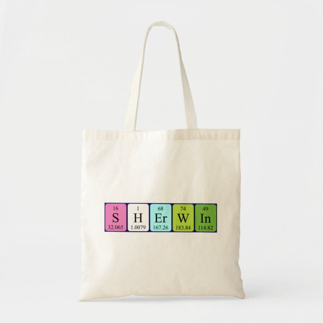 Sherwin Periodic Table name tobag Tragetasche (Vorne)