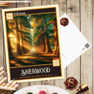 Sherwood, Arkansas   Vintage Postkarte