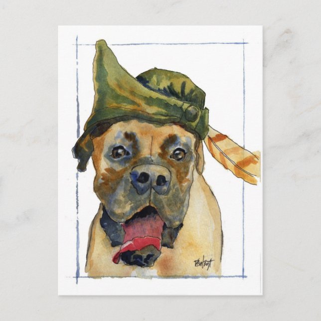 Sherwood Boxer Greetings Postkarte (Vorderseite)