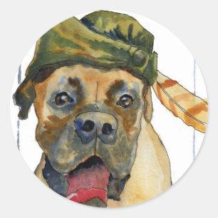 Sherwood Boxer Runder Aufkleber