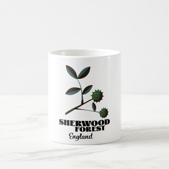 Sherwood Forest England Reiseplakat Classic Roun Kaffeetasse (Mittel)