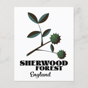 Sherwood Forest England Reiseplakat Flyer