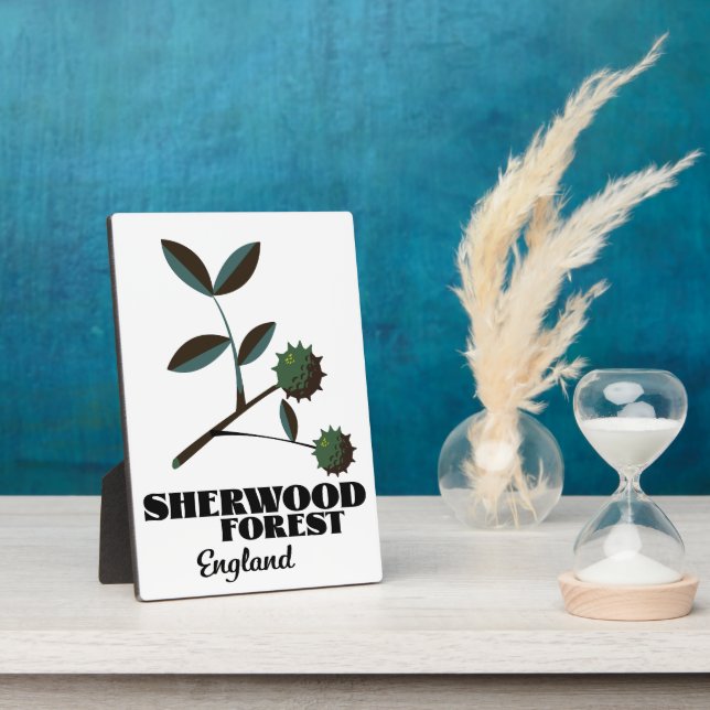 Sherwood Forest England Reiseplakat Fotoplatte (Seite)