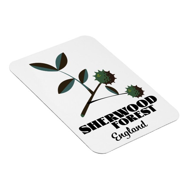 Sherwood Forest England Reiseplakat Magnet (Rechte Seite)