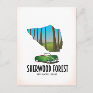 Sherwood Forest Nottinghamshire Karte