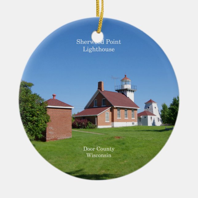 Sherwood Point Lighthouse Keramik Ornament (Vorne)