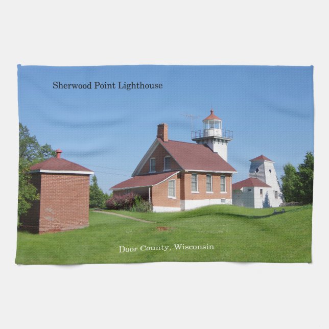 Sherwood Point Lighthouse Küchentücher (Horizontal)