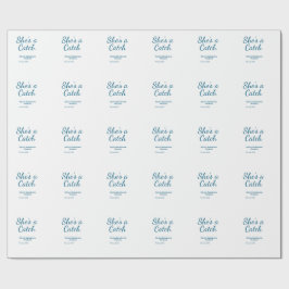 She's a catch bachelorette weekend name blue date  geschenkpapier