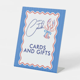She's A Catch Coastal Lobster Bridal Shower Sockelschild