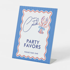 She's A Catch Coastal Lobster Bridal Shower Sockelschild