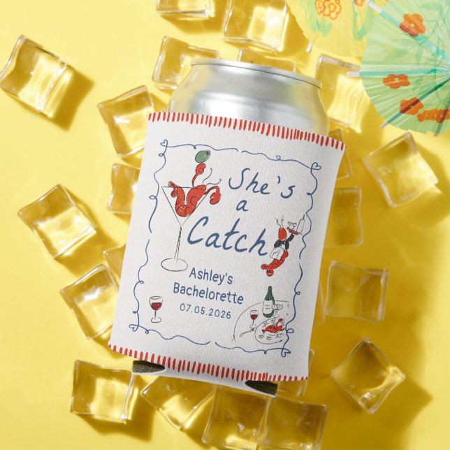 She's A Catch Lobster Bachelorette Can Cooler Dosenkühler (In Situ Sommer)