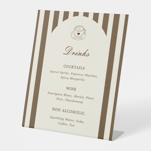 She's A Tini Bit Older Birthday Drinks Menu Sockelschild (Vorderseite)