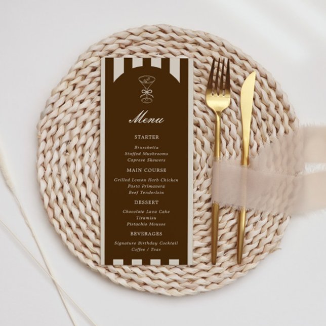 She's A Tini Bit Older Coffee Martini Birthday Menükarte (Von Creator hochgeladen)