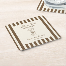 She's A Tini Bit Older Coffee Martini Birthday Rechteckiger Pappuntersetzer