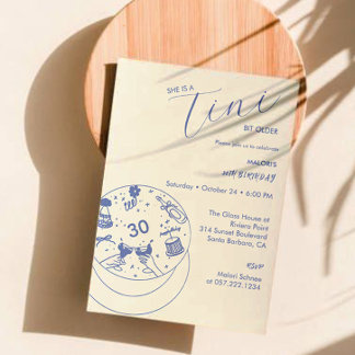 She's a Tini Bit Older Martini 30th Birthday Einladung