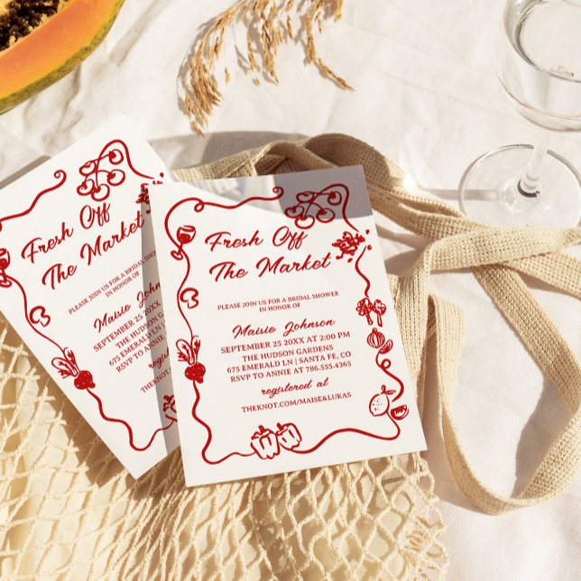She's Fresh Off The Market Bridal Shower Einladung (Von Creator hochgeladen)