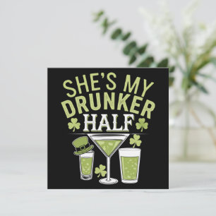 Shes mein Betrunkeneres halb St Patricks Matching  Einladung