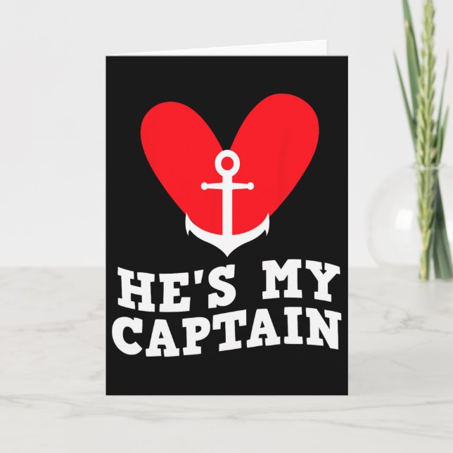 She's My Anchor He's My Captain Matching Couples V Karte (Vorderseite)