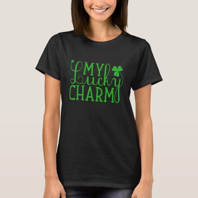 Shes My Lucky Charm St Patricks Day Matching Coupl T-Shirt (Vorderseite)